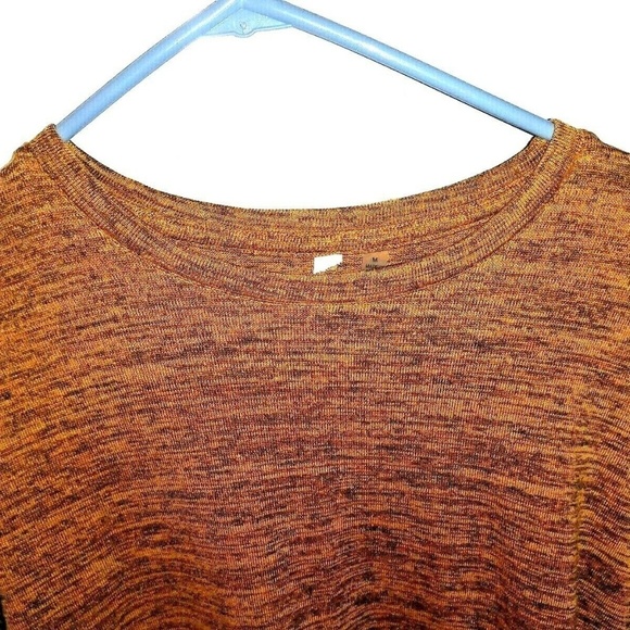 Notations top OVERSIZED pullover knit, sweater top mustard/ ocre heathered - Picture 4 of 7